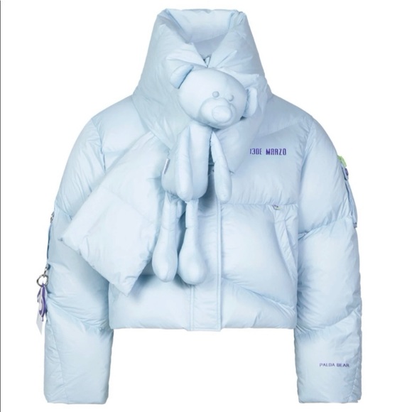 jacket & bear puffy scarf. 13 de Marzo Paris Brand fashion and styling outfits - Picture 2 of 7